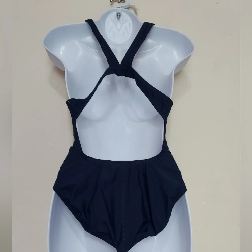 Nike Navy Blue One-Piece Swimwear Athletic Sz-12_5